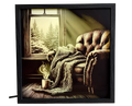 Cozy Armchair by Snowy Window