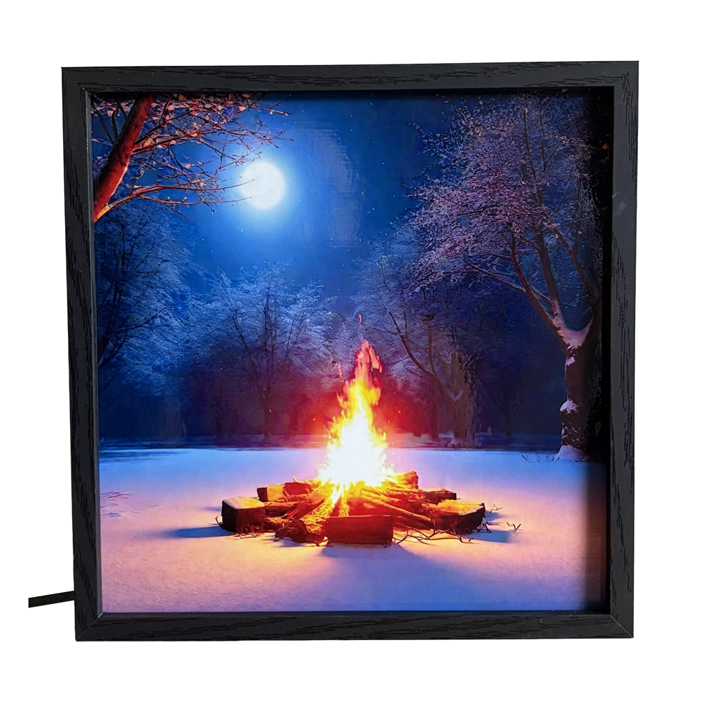 Winter Campfire Night