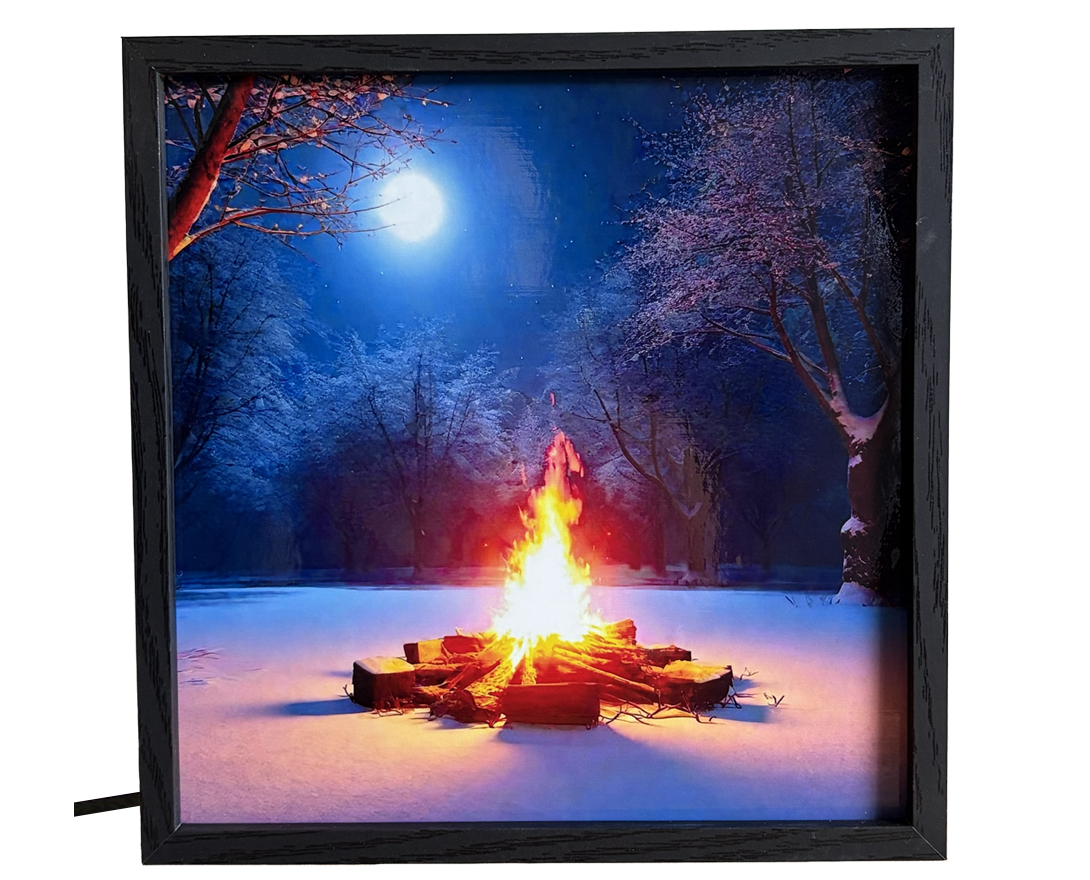 Winter Campfire Night