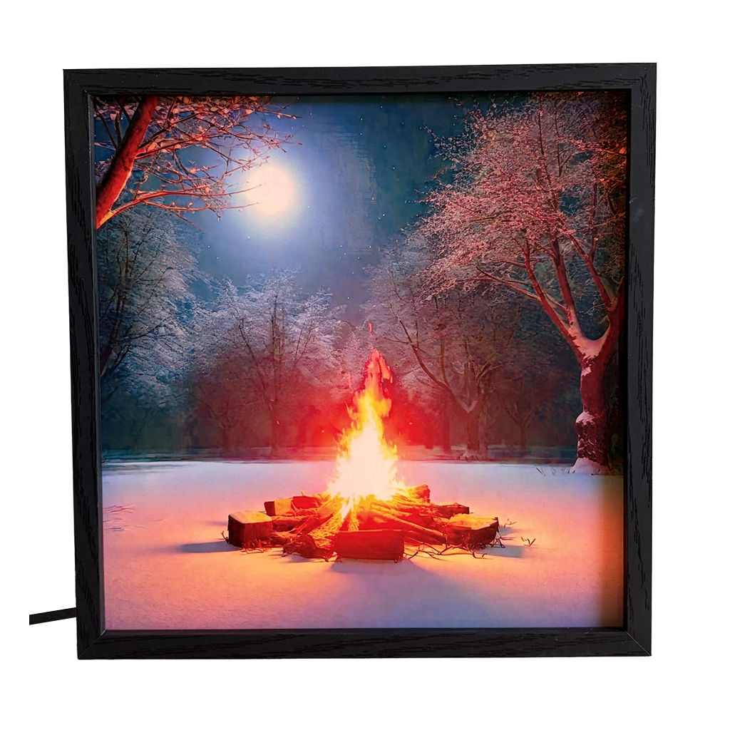 Winter Campfire Night