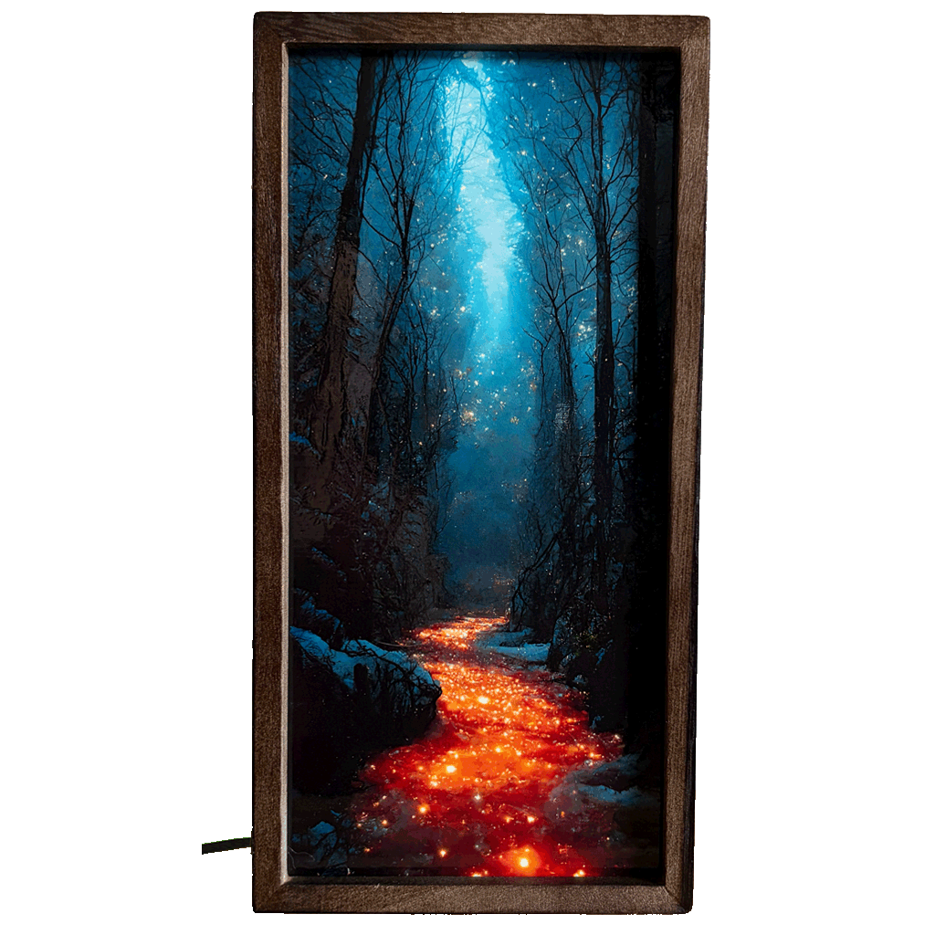 Magical Glowing Forest Stream