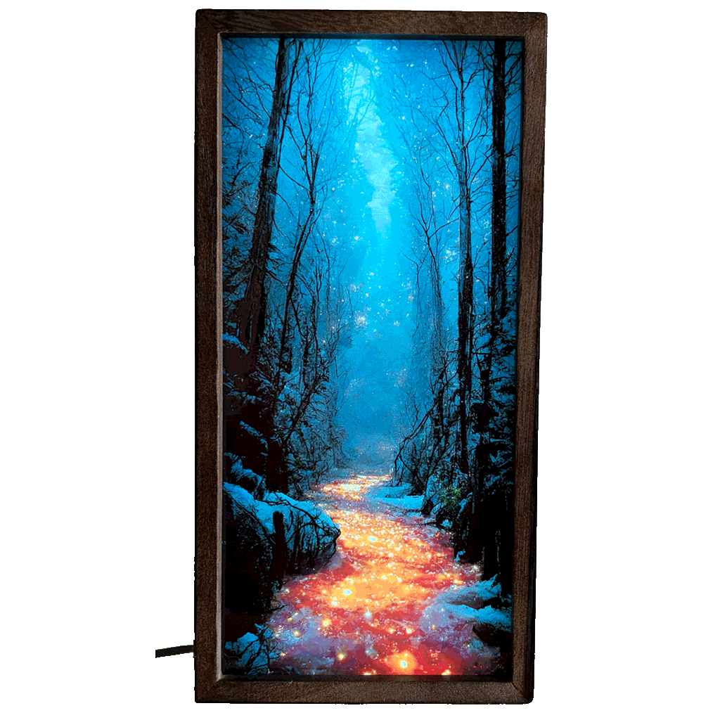 Magical Glowing Forest Stream
