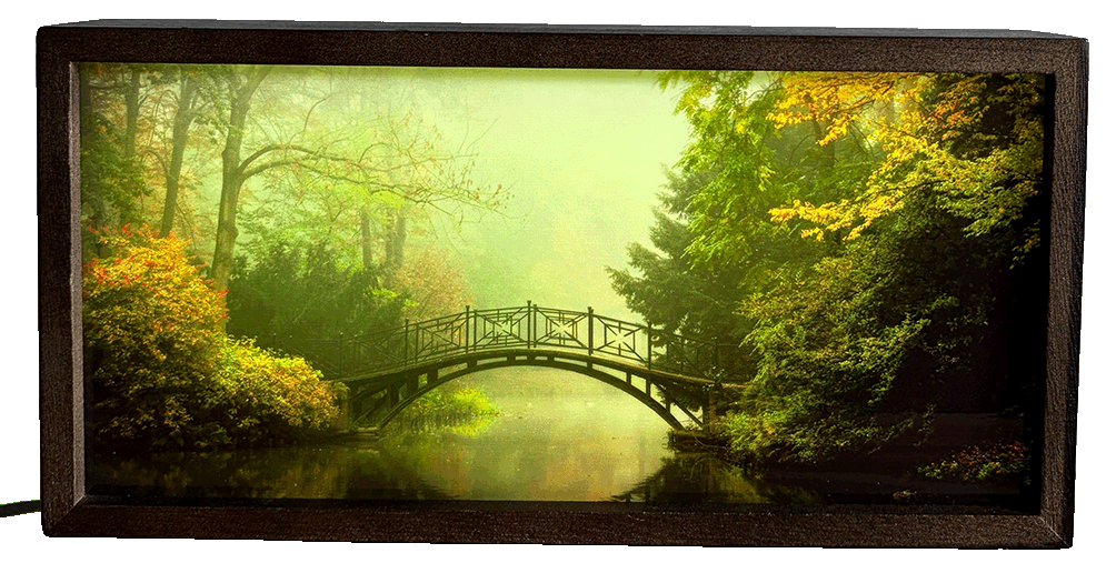 Misty Autumn Bridge
