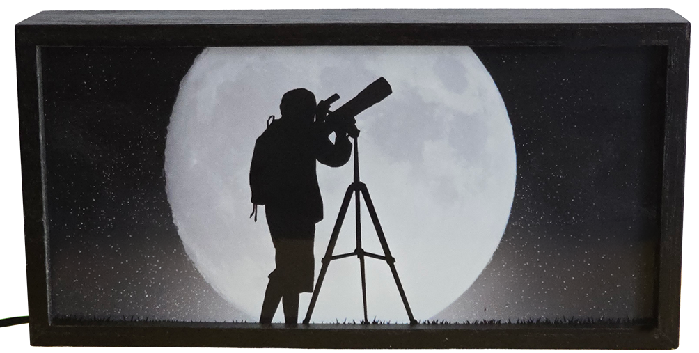 Astronomer Under a Full Moon