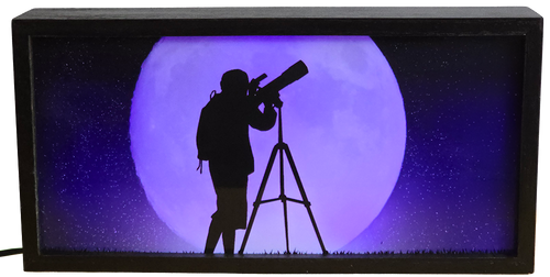 Astronomer Under a Full Moon