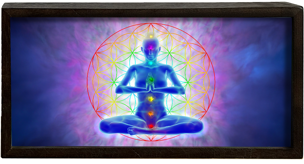 Meditation Figure with Chakras